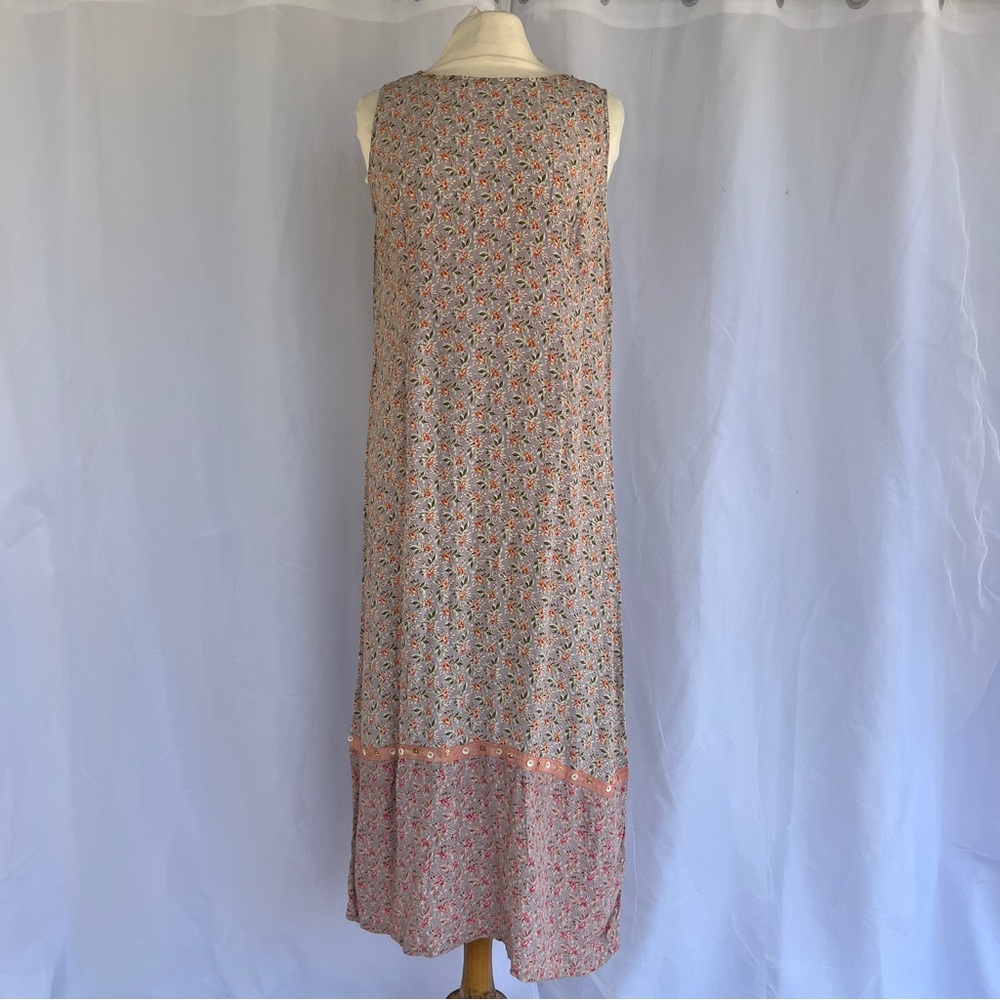 April Cornell taupe thyme dress floral medium NWT - Picture 2 of 16
